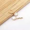 thumbnail image 2 of Zeva jewels White Rainbow Moonstone Heart shape Gemstone Gold-plated Earring for Birthday, Anniversary Gift, 2 of 3