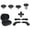 black, variant on 10 IN 1 Metal Replacement Thumbsticks for Xbox Elite Controller Series 2 Core, Includes 4 Swap Magnetic Joysticks, 4 Paddles, 1 Standard D-Pads, Accessories Parts for Xbox One Elite 2,purple