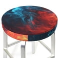 thumbnail image 3 of Balery Red And Blue Fire Fundas de asiento para taburete de bar redondo de tela de terciopelo ajustables que protegen de arañazos y manchas para sillas de 14 a 17 pulgadas.-14 inch, 3 of 7