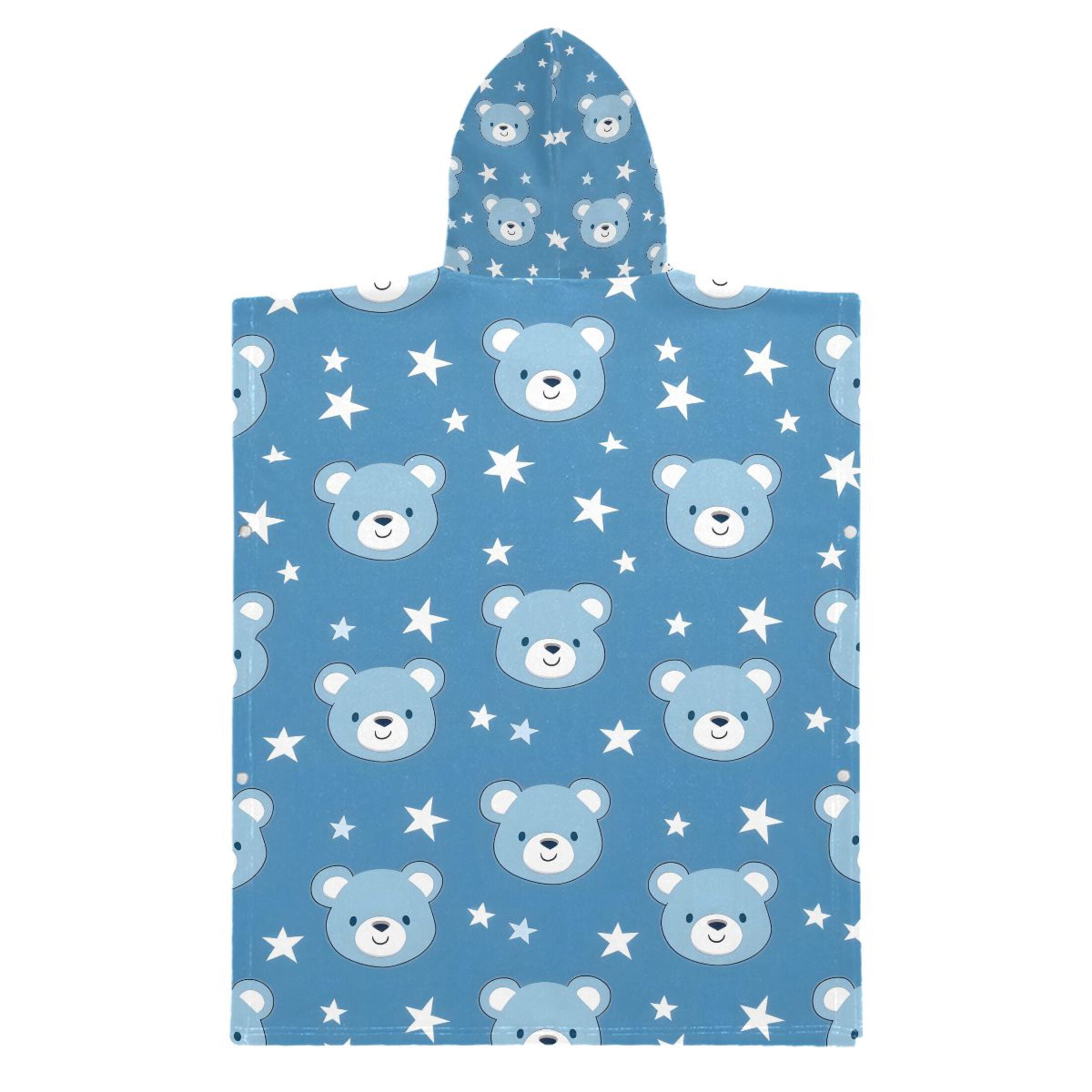 Kid Hooded Beach Towel Bath Poncho Towels Soft Absorbent Quick Dry for Boy Girl Baby Bear Face and Star S