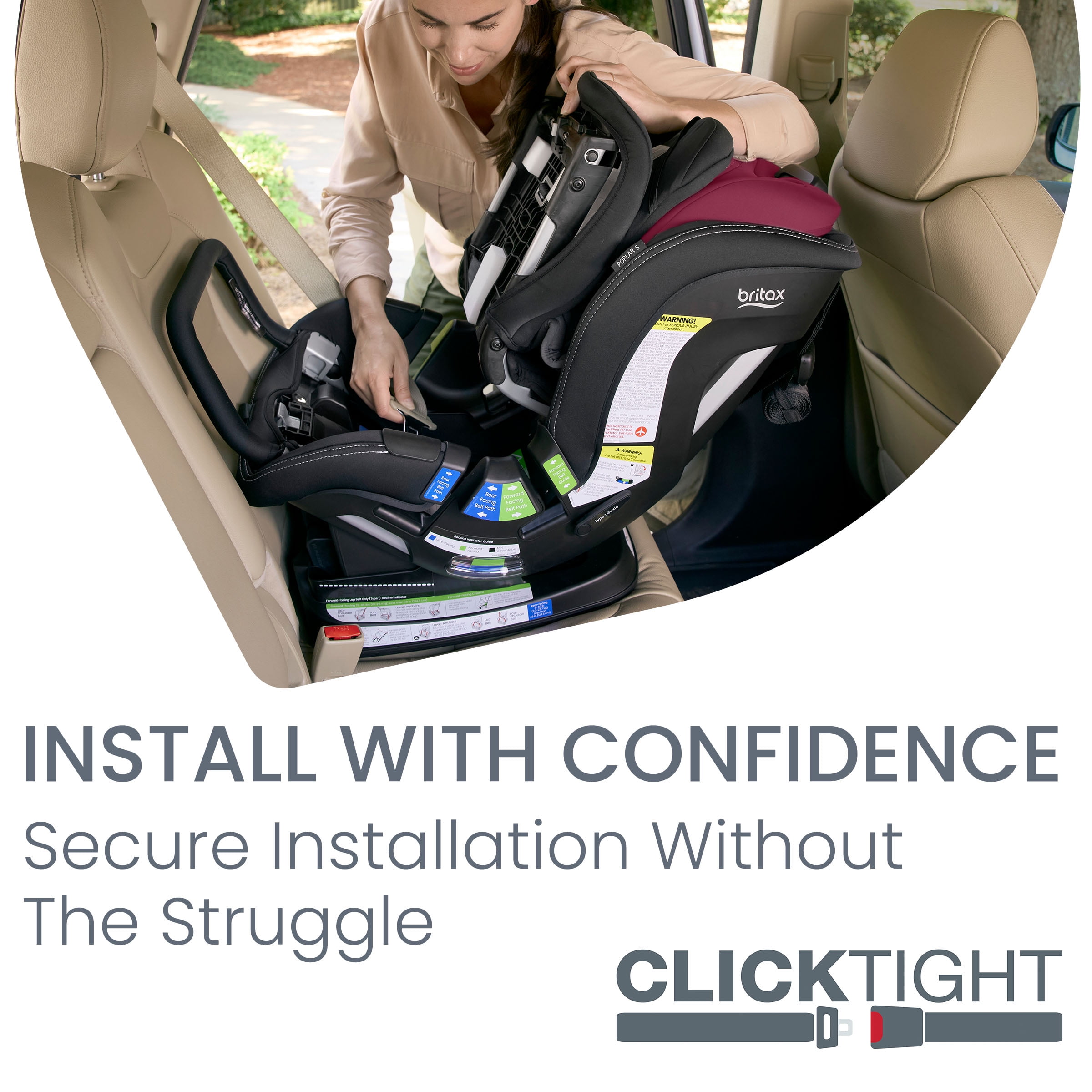 Britax Poplar S Convertible Car Seat, Ruby Onyx