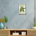 thumbnail image 3 of 1pc Frog Warning Sign Hippity Hoppity Get Off My Property Tin Sign Wall Decor Art Metal Poster Vintage, 3 of 7