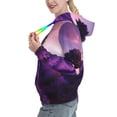 thumbnail image 2 of Daiia Lavender Field Sunset Pattern Women's Fashion Hoodies & Sweatshirts with Kangaroo Pocket Hooded Sweatshirt with Eye-catching Drawstrings-Medium, 2 of 7