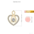 thumbnail image 3 of Angara Natural Diamond Necklace - Diamond Heart Pendant with Infinity Loop in 14K Yellow Gold for Women, 3 of 8