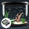 thumbnail image 4 of OULII Clock Display Aquarium Thermometer Plastic Black Indoor Outdoor Use 1Set, 4 of 6