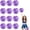 Colorful+Purple, variant on 12 Pack Cheerleading pom poms,Cheer pom poms Sports Dance Cheer Plastic Pom Poms Cheerleading for Sports Team Spirit Cheering (Colorful+Blue)