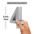 thumbnail image 4 of MSH Modern Stainless Hardware 6 Inch 3D Stainless Steel House Number 4, 4 of 4