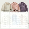 thumbnail image 3 of HAOTAGS Teen Girls Boys Fleece Jacket(3-15), Stand Collar Zip Up Jacket Graphic Print Winter Outerwear Green 8-9Years, 3 of 3