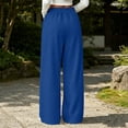 thumbnail image 7 of ZGRBOU Womens Wide Leg Sweatpants Ruffled High Waist Drawstring Joggers Fall Baggy Lounge Sweat Pants with Pockets, 7 of 7