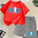 thumbnail image 3 of Nueva camiseta y pantalones cortos con estampado de Messi para niños y adolescentes, conjunto de 2 piezas, ropa de fútbol para niños y niñas, traje deportivo de moda de manga corta de verano, 3 of 5