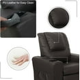 thumbnail image 5 of GNMLP Recliner Chair with Cup Holder,Toddler Recliner Chair with Adjustable Footrest Brown, 5 of 8