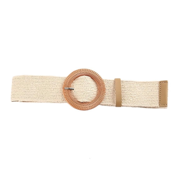 Ywmsfl Fashionable Braided Belt All Matching Waistband Dress Waiststrap Waist Decors for Women Simple Buckle Wide Waist Belt