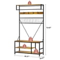 thumbnail image 2 of QinaQin 5-in-1 Hall Tree with Bench and Shoe Storage, Entryway Coat Rack with Hanging Rod and 9 Hooks, 2 of 8