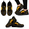thumbnail image 1 of Zapatillas de plataforma negras con diseño de girasol y rosa, cómodas y transpirables, informales, de verano., 1 of 6