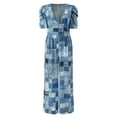 thumbnail image 5 of PMUYBHF Women's Floral Print Wide Leg Jumpsuit, Plus Size, 5 of 5