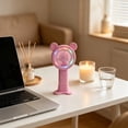thumbnail image 5 of Dvumao 3-Speed Mini Handheld Fan, USB Rechargeable Portable Fan with LED Light, Base & Charging Cable, 5 of 6