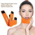 thumbnail image 3 of Mascarilla facial con forma de V para mejillas, correa transpirable para levantar el mentón y antiarrugas para dormir (naranja), 3 of 5