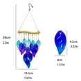 thumbnail image 3 of Kraoden Handmade Fused Glass Wind Chime, Colorful Outdoor Hanging Ornament, Decorative Iron & Glass Wind Bells for Garden, Patio, and Home Decor, 3 of 9