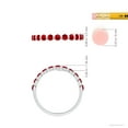 thumbnail image 5 of ANGARA Natural Floating Round Ruby Semi Eternity Wedding Ring in 14K White Gold for Women (Size-2.2mm) | July Birthstone Jewelry for Her, 5 of 10