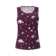 thumbnail image 4 of Xecao Space Dinosaur print women's scoop neck, loose-fit workout tank tops for the gym., 4 of 9