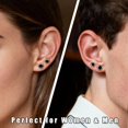 thumbnail image 7 of F136 Titanium Stud Earrings for Men Women Hypoallergenic Moissanite Screw Back Earrings with VVS Clarity Exquisite, 7 of 7