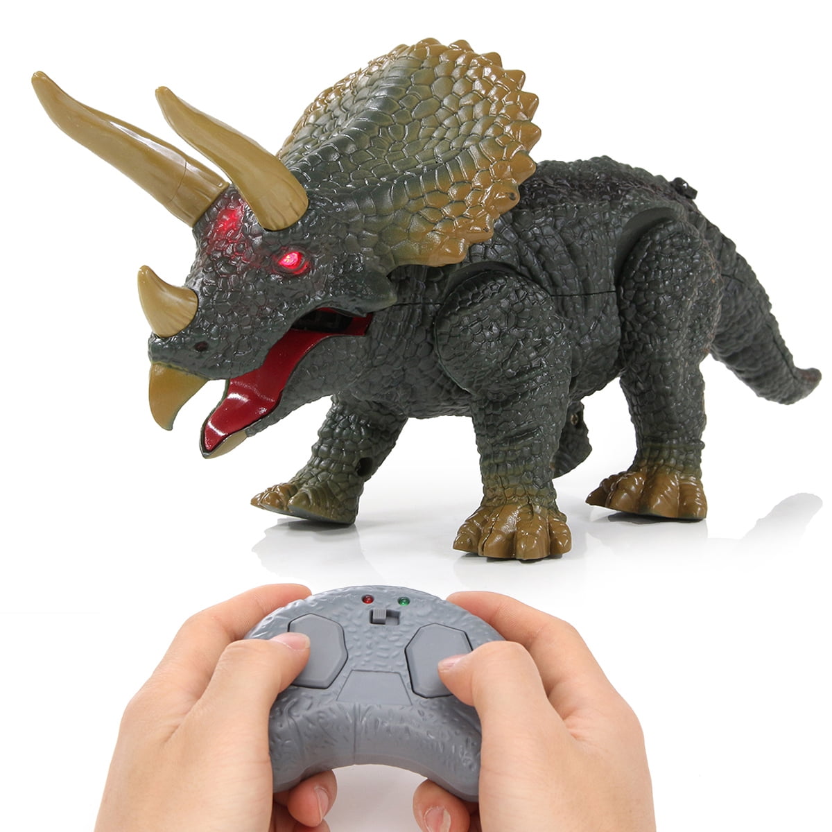 Elektronischer Dinosaurier Triceratops Toy Light Sound Walking Imitierter @f 