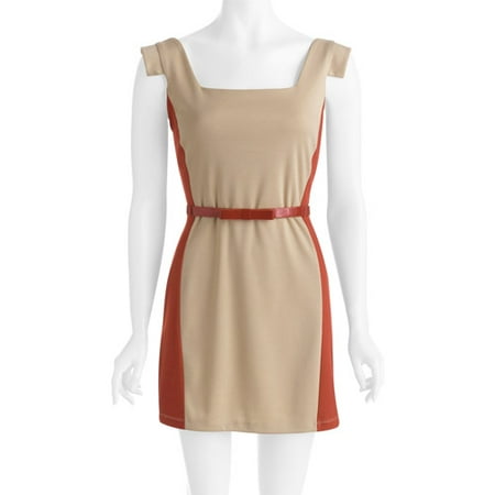 Stitch Women's Square Neck Belted Dress