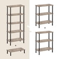 thumbnail image 2 of HOOBRO 3-Tier Slim End Table with Storage, Tool-Free Assembly, Greige, 2 of 10