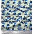 thumbnail image 1 of Soimoi Cotton Cambric Fabric Leaves & Crocodile Kids Printed Craft Fabric by The Yard 42 Inch Wide, 1 of 1