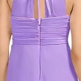 thumbnail image 4 of Ashirexll Robe Formelle pour Filles Polyester Spandex Chiffon Couleur Unie Sans Manches à Bretelles Spaghetti Violet 3-4 Ans, 4 of 4