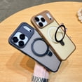 thumbnail image 3 of for iPhone 17 Pro Case with Magnetic Invisible Stand Compatible with MagSafe Translucent Matte iPhone 17 Pro Case with Ring Holder for Women Men, Camera Lens Protection, Gold, 3 of 11