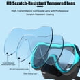 thumbnail image 2 of GKV Men & Women's Snorkel Diving Mask – Panoramic View, Anti-Fog & Anti-Leak Swim Goggles, 2 of 6