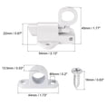 thumbnail image 2 of Door Spring Bolt Aluminum Alloy Spray Paint White 2 Pack, 2 of 5
