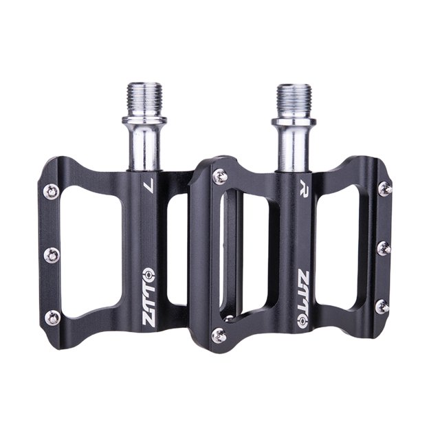 ZTTO 1 par de aleaciones de aleación Pedal plano Pedal de acero Axis 32 Puntos para bicicletas Pedales Ciclismo Reemplazo de Ciclo Accesorios Partes Suministros Negro Eigraketly OD002852-01B