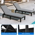 thumbnail image 6 of Dextrus 2PCS Outdoor Chaise Lounge Chairs Set with Recliner Adjustable Cushioned Patio Black, 6 of 7