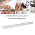 thumbnail image 4 of 30cm Engineer Scale, Aluminum Triangular Scale Scale with 1:20 1:25 1:50 1:75 1:100 1:125 for Engineering Technical Illustrations, 4 of 7