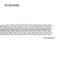 thumbnail image 2 of Uxcell 1.2 Inch Wide 50 Yard Lace Ribbon Floral Pattern Gray Lace Trim Ribbon for Gift Wrapping, Wedding Decor, 2 of 5