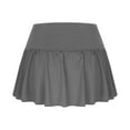 thumbnail image 4 of Oplxuo Womens Mini Skirt Casual Fold Over Low Waist Pleated Tennis Athletic Skorts Ruffle Skirts, 4 of 4
