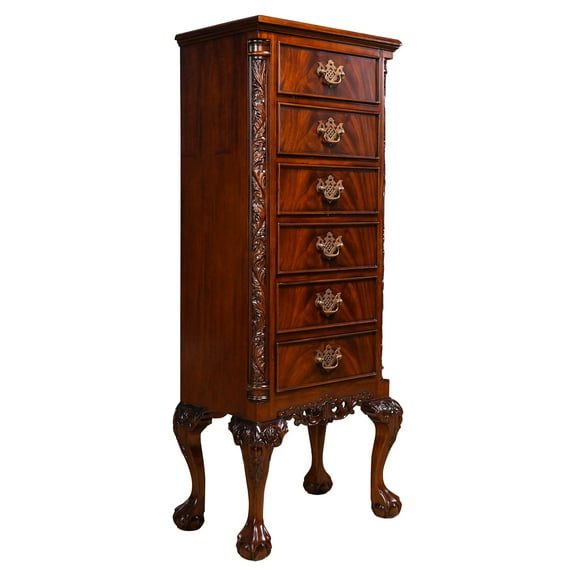 Mahogany Ball and Claw Lingerie Chest