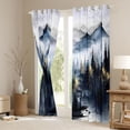 thumbnail image 3 of Manfei Smoky Jungle Black Out Curtains for Female Men Women,Woodland Tree Curtains Pack of 2 (42x63 Each),Botanical Plants Bedroom Curtains,Ultra Soft Home Decor, 3 of 6