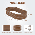 thumbnail image 3 of Nana Guard Galvanized Raised Garden Bed Kit, Galvanized Planter Boxes Outdoor, Oval Metal Raised Garden Beds for Vegetables,Brown, 3 of 5
