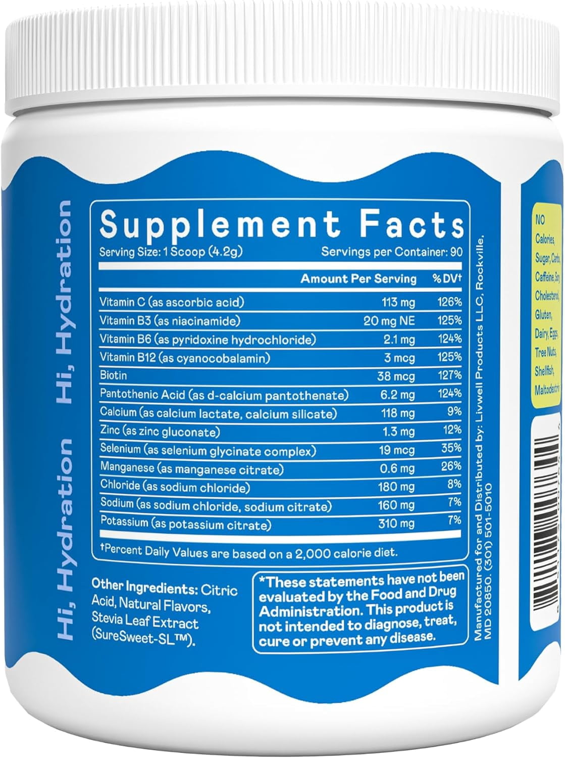 Hi-Lyte Electrolyte Powder Pink Lemonade, Daily Essentials Hydration Drink Mix | 90 Servings