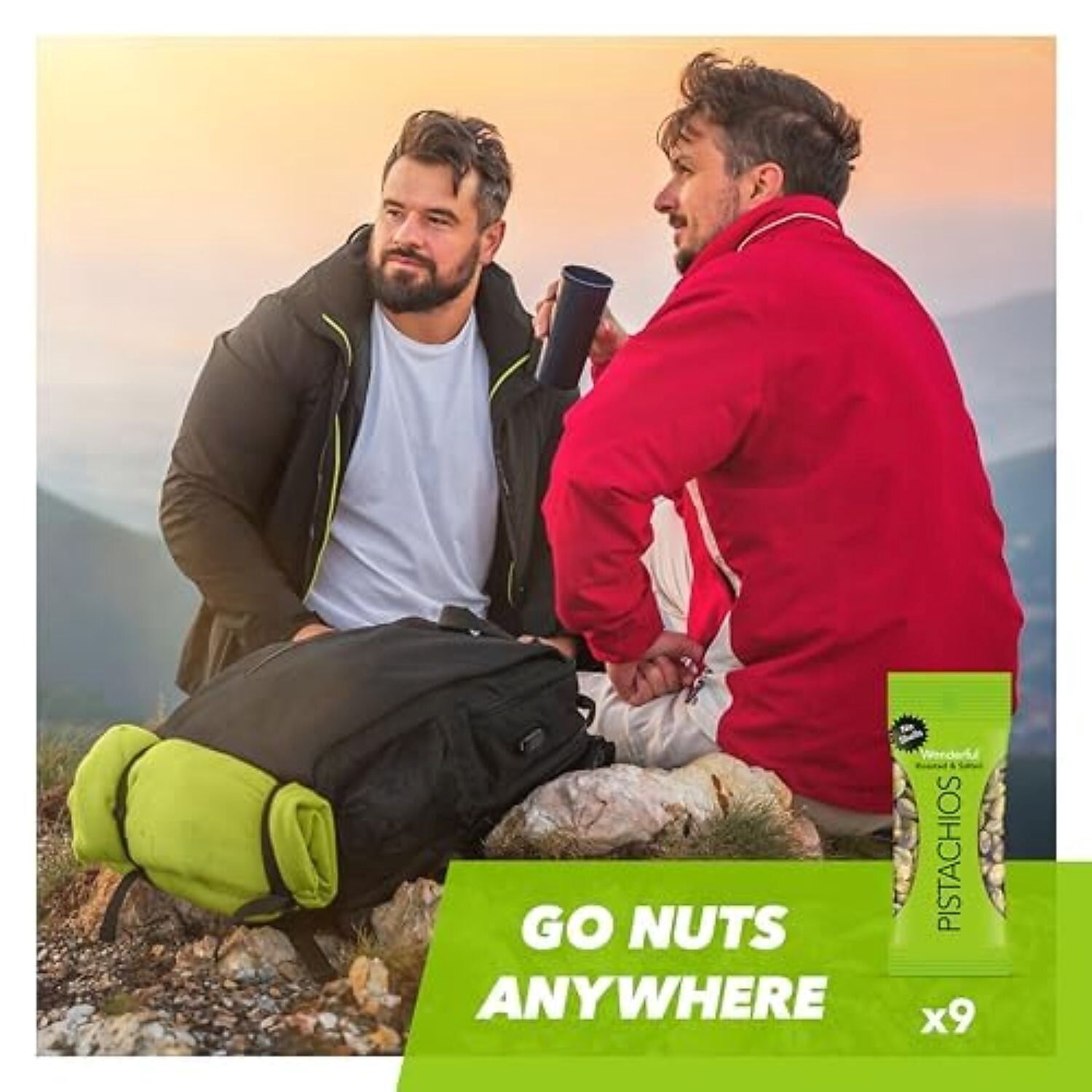 Wonderful Pistachios Roasted & Salted No Shells 0.75 oz. 9 Bags/Box 4 Boxes/Carton (PAR91100)