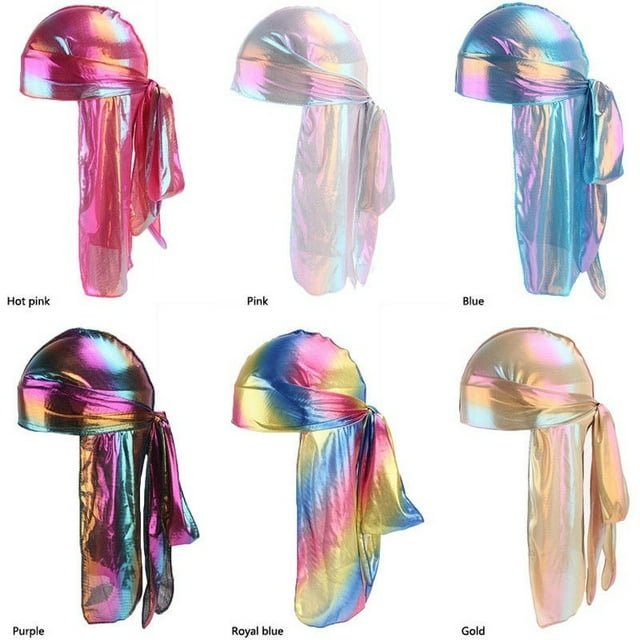 Unisex Durag Do Doo Du Rag Long Tail Headwrap Bandana Caps Men Women Headband