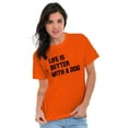 thumbnail image 3 of Life Better With Dog Pet Owner Puppy Men's Graphic T Shirt Tees Brisco Brands M, 3 of 6
