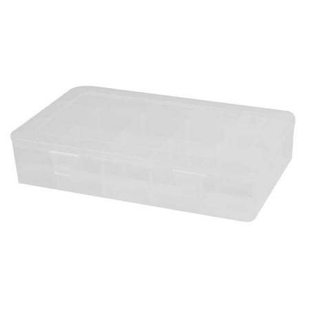 Clear Plastic 15 Compartments Jewelry Earring Case Box Holder