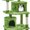 Green, variant on AOUIUY 62.5inches Cat Tree Cat Tower Cat Condo with Platform & Hammock, Scratching Posts for Kittens Pet Play House with Plush Perch for Indoor Activity Relaxing, Pink