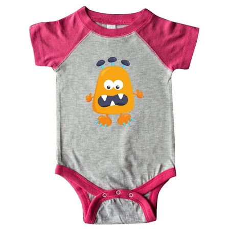 

Inktastic Cute Monster Little Monster Orange Monster Gift Baby Boy or Baby Girl Bodysuit
