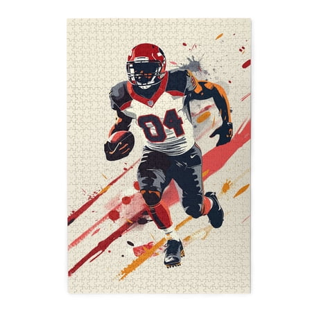 1000 pcs Modern Art Rugby player 1000 Piece Wooden Puzzles,Stunningly Vibrant Colors,Unique Artwork for Adults,Charm Rugby player Puzzle 1000 Piece,Great for Relaxation and Display for Sports Lovers