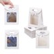 thumbnail image 1 of Bolsa de regalo NBEADS pequeña de papel kraft blanco con ventana de 16 x 12 x 6 cm, 1 of 7